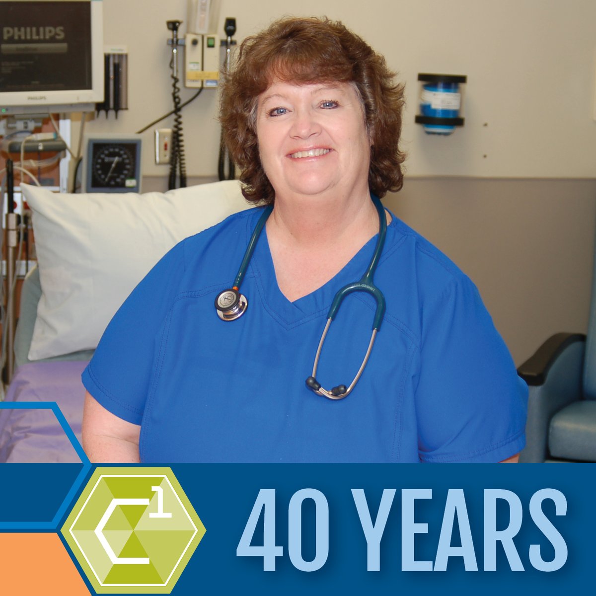 LakeRegional's tweet photo. In 1982, “E.T.” landed in theaters, Michael Jackson released his “Thriller” album, little girls begged for My Little Pony, and Karen Bischof, Kathleen Bybee and Georgeann Davis joined Lake Regional! Congrats on 40 years! #ServiceMilestones #OurCommitmentRunsDeep #HospitalWeek https://t.co/BrjVf7IhMw