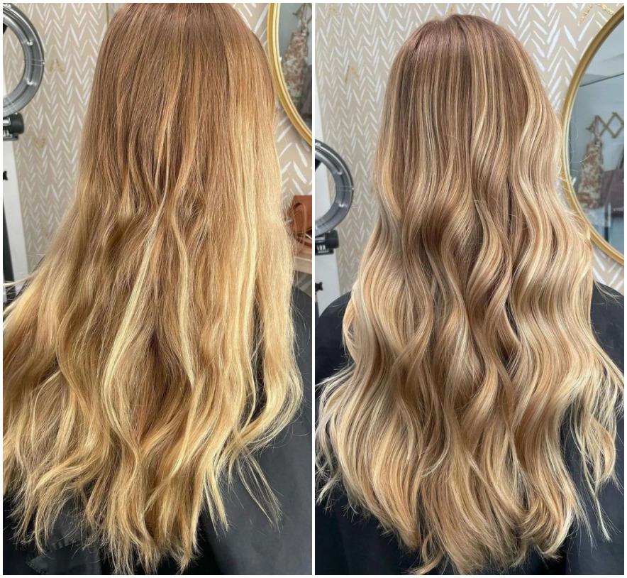 colorphlex's tweet photo. Hard water tips from hair stylist IG: cassidyhairdesigns  

"Hard water build up can make your hair brassy, dry, and brittle.
At your next appt ask about “metal detox” to help neutralize metal build up from hard water &amp; pipes. Brighten your blonde ends &amp; reduce breakage 🤍" https://t.co/b7Q8ZRU1tl