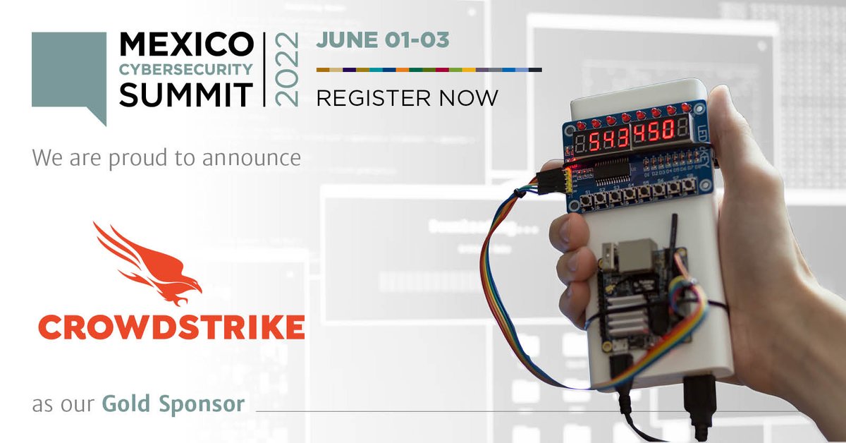 MexicoCyber's tweet photo. In our #MexicoCybersecuritySummit 2022 we gather leaders and one of them is @CrowdStrike the only cybersecurity vendor that Gartner, Forrester and IDC have all recognized as a leader in modern endpoint security functioning as our Gold Sponsor
Register now
https://t.co/M5sCB0KxmM https://t.co/japZPWl8vl
