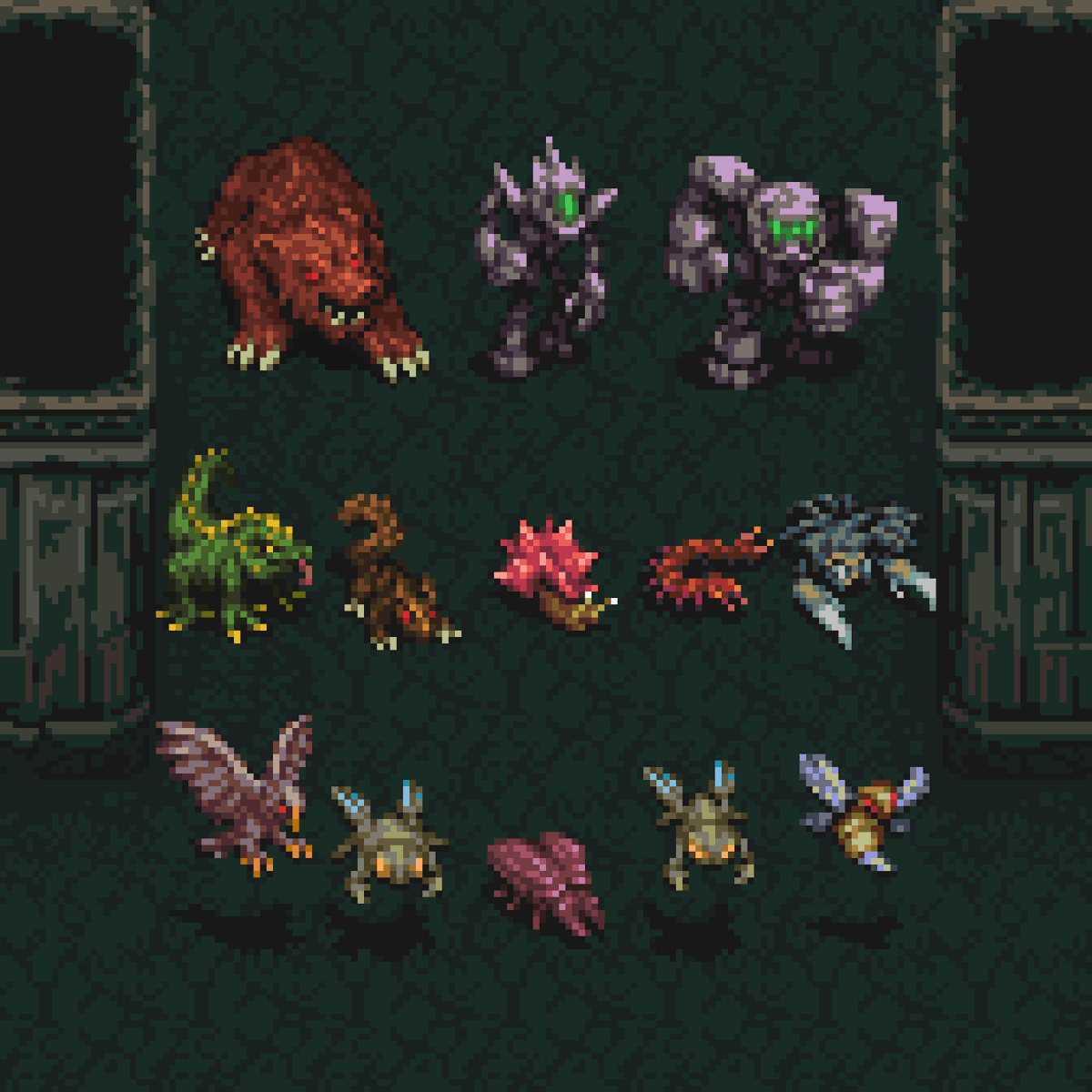 grakxsar's tweet photo. Hey #indiedevhour! Here's a handful of the enemy creatures that have been coming together for The Doors of Trithius. The game got quite a beefy update the other day! :D
https://t.co/B43NaRPHWb
#indiedev #gamedev #indieworldorder #pixelart #gameart #creaturedesign #doorsoftrithius https://t.co/iDLu9dqDHU