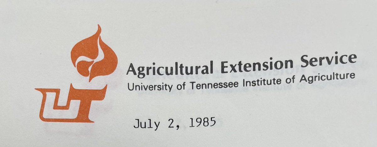 PlantDocEllie's tweet photo. Wow very vintage UT logo on a 1985 document #utextension https://t.co/YWz9mh172t