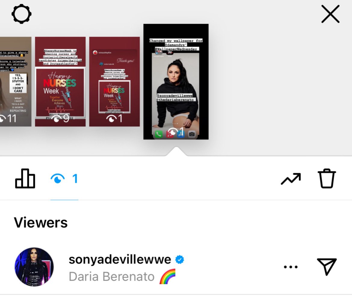 NotSpeechless23's tweet photo. When one of your fave wrestlers @SonyaDevilleWWE / @DonutzDamandyz is the FIRST PERSON to see your IG story 😂

#SonyaDeville #OfficialBoss

Still using the hashtag as she’s STILL my boss 😝👔😝

👇😂👇💙👇 https://t.co/zoRxvbOEEn
