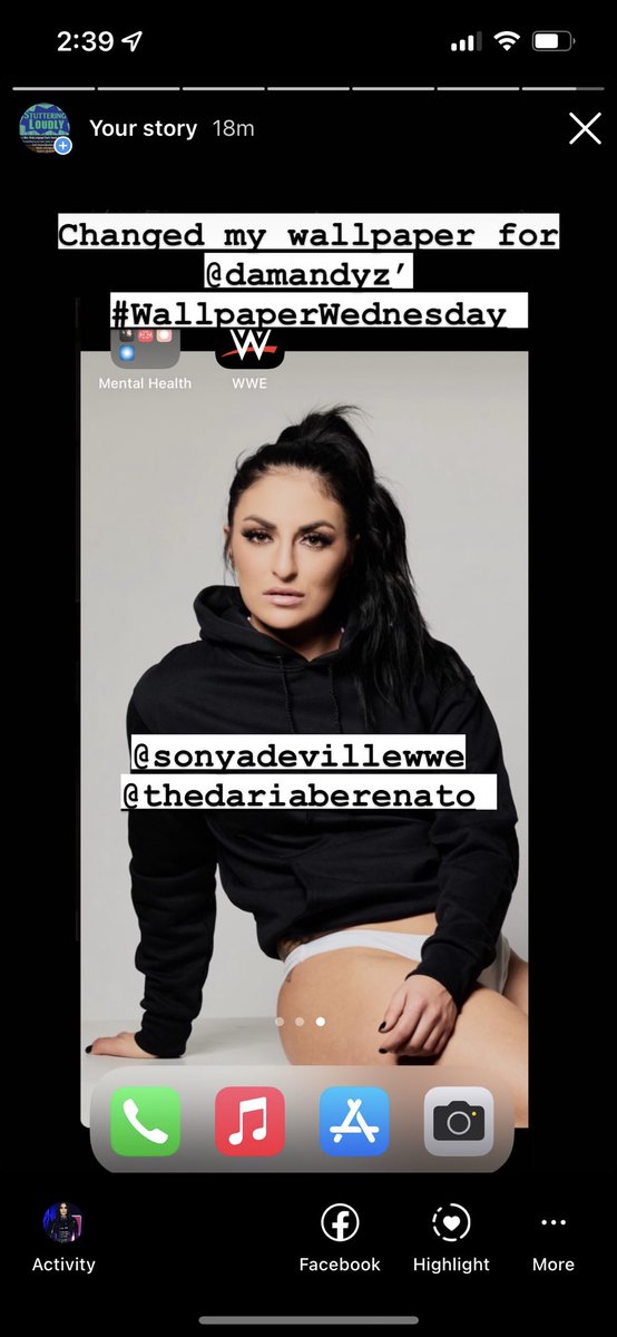 NotSpeechless23's tweet photo. When one of your fave wrestlers @SonyaDevilleWWE / @DonutzDamandyz is the FIRST PERSON to see your IG story 😂

#SonyaDeville #OfficialBoss

Still using the hashtag as she’s STILL my boss 😝👔😝

👇😂👇💙👇 https://t.co/zoRxvbOEEn
