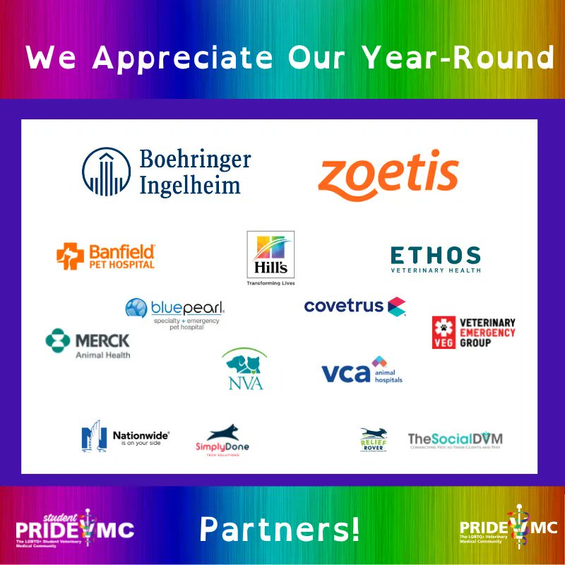 PrideVMC's tweet photo. Happy Hump Day to you and a special shout-out to our PrideVMC year-round Partners!  

🐾🏳️‍⚧️🤟🏿🤟🏼🤟🏾🏳️‍🌈🐾
 
https://t.co/40L1F4dKL4

#vetmedpride #bettertogether #pridevmc #prideSvmc #vetstudentsrock #gratitude #partnership #collaboration #pridevmcpartners #lovewins https://t.co/k7TOnnaREx