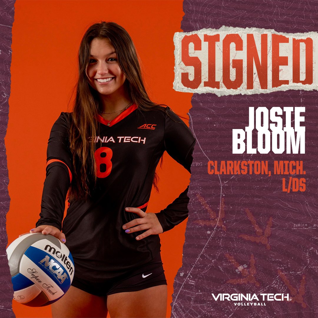 Virginia Tech Volleyball (@hokiesvb) on Twitter photo We would like to welcome <a href="/josie_bloom1/">Josie Bloom</a> to the squad! Josie is a libero/defensive specialist from Michigan 🦃🏐 We would like to welcome <a href="/josie_bloom1/">Josie Bloom</a> to the squad! Josie is a libero/defensive specialist from Michigan 🦃🏐