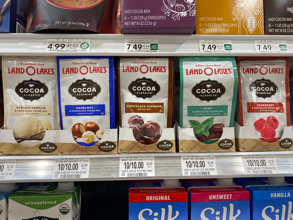 mindvolt's tweet photo. New look, same nostalgia. Our redesign of the Land O Lakes Cocoa Classics packaging was spotted in a grocery store! #CPG #packagingdesign https://t.co/SjkSw4vfFu