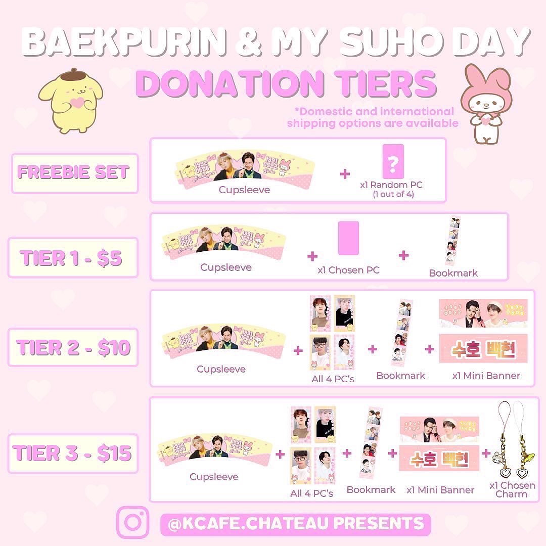 Here are the remaining goods included in the donation tiers. Check out the Mini Banner, Photostrip (Bookmark), and Character Charms! 

Order Form: bit.ly/3KkFaFK

Available for In-Person Pick-Up and Mailing

⏰ Form closes May 19th at 11:59pm PST