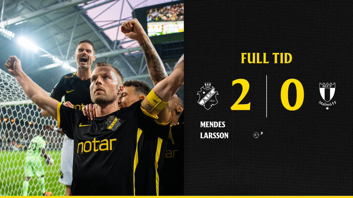 AIKfotboll's tweet photo. Tre nya AIK-poäng!

En hemmamatch återstår av vårsäsongen 2022. Köp din biljett redan nu: https://t.co/rPTD1JY0MW https://t.co/wAFTklQ2Dd