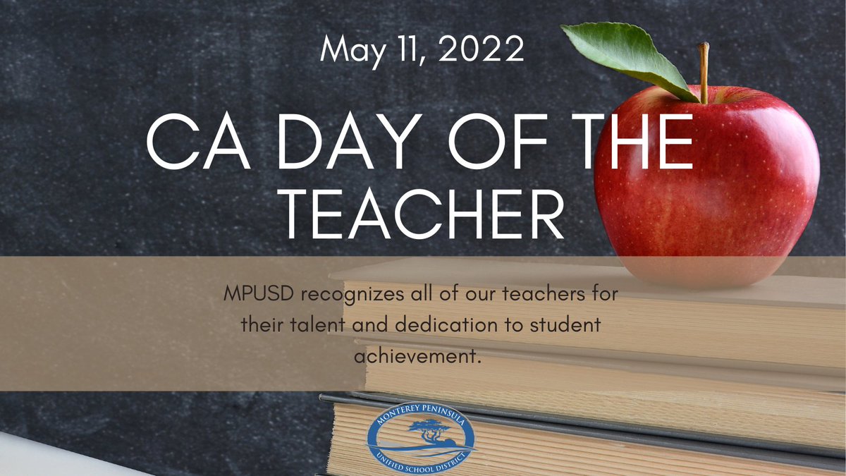 Teachers hold many roles in the lives of our students at MPUSD.

Let's salute them today on #californiadayoftheteacher 

Thank you to our teachers who do so much!

Tell us your favorite teacher ⬇️

#mpusd #mpusdway #mpusdnow #cadayoftheteacher