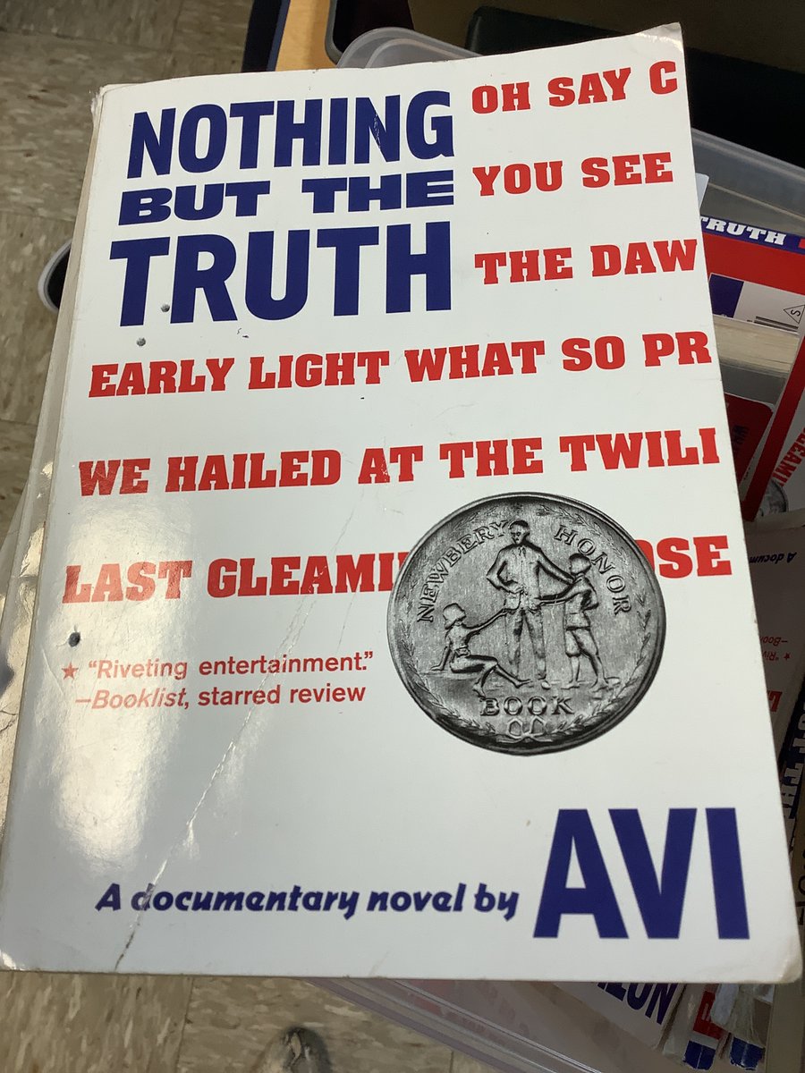 Mrs_LOLdaker's tweet photo. author spotlight with @avi3writer in conjunction with Nothing But the Truth, Newbery Honor book exploring student rights and the #FirstAmendment! What are the 5 freedoms? #FreedomOfSpeech #reading @135Learning @JerlingJayhawks @MrsHalperEDU @ProrokLeads https://t.co/DIinZkQE3M