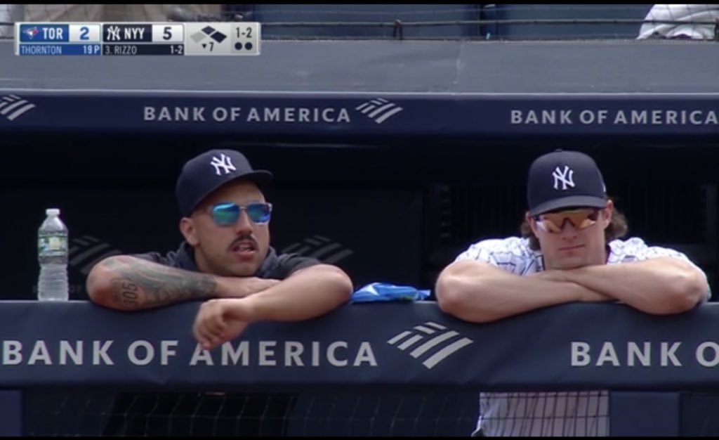 RT @JLasagna43: Just the Yankees ace hanging out with Gerrit Cole during a day game https://t.co/H4ZicXF9Lh