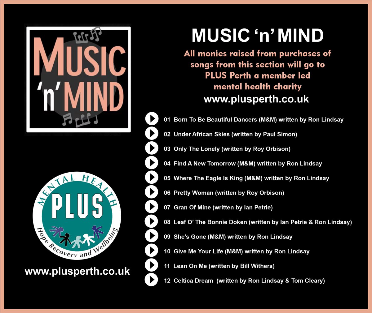 PLUS is the ‘charity of choice’ on Zeemusic, a recently launched website offering a mix of musical styles such as contemporary folk, inspirational celtic and soft rock. More details at - plusperth.co.uk/resources/blog…
