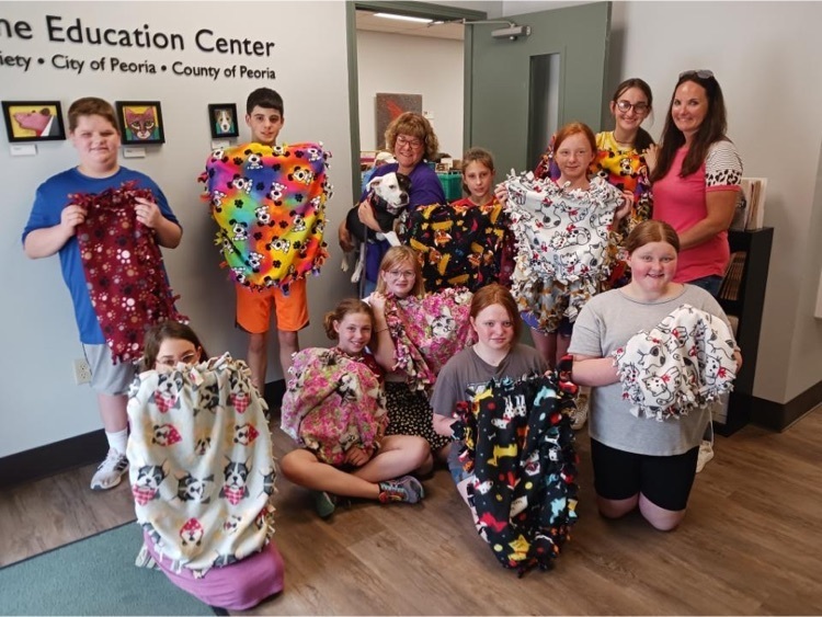 A group of WMS students delivered blankets to an area animal shelter today.  Great work!
