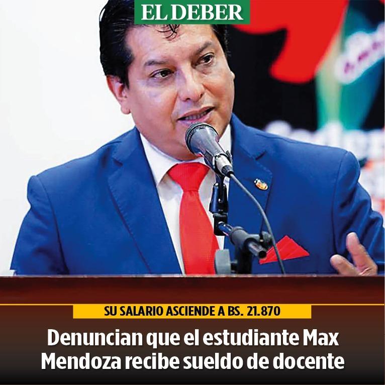 grupoeldeber's tweet photo. El máximo dirigente universitario fue, desde 2018, secretario ejecutivo nacional interino y ahora miembro del presídium del CEUB. Su salario asciende a 21.870 bolivianos >> https://t.co/FJYFgBgEZQ https://t.co/ZJpNV0aq1t