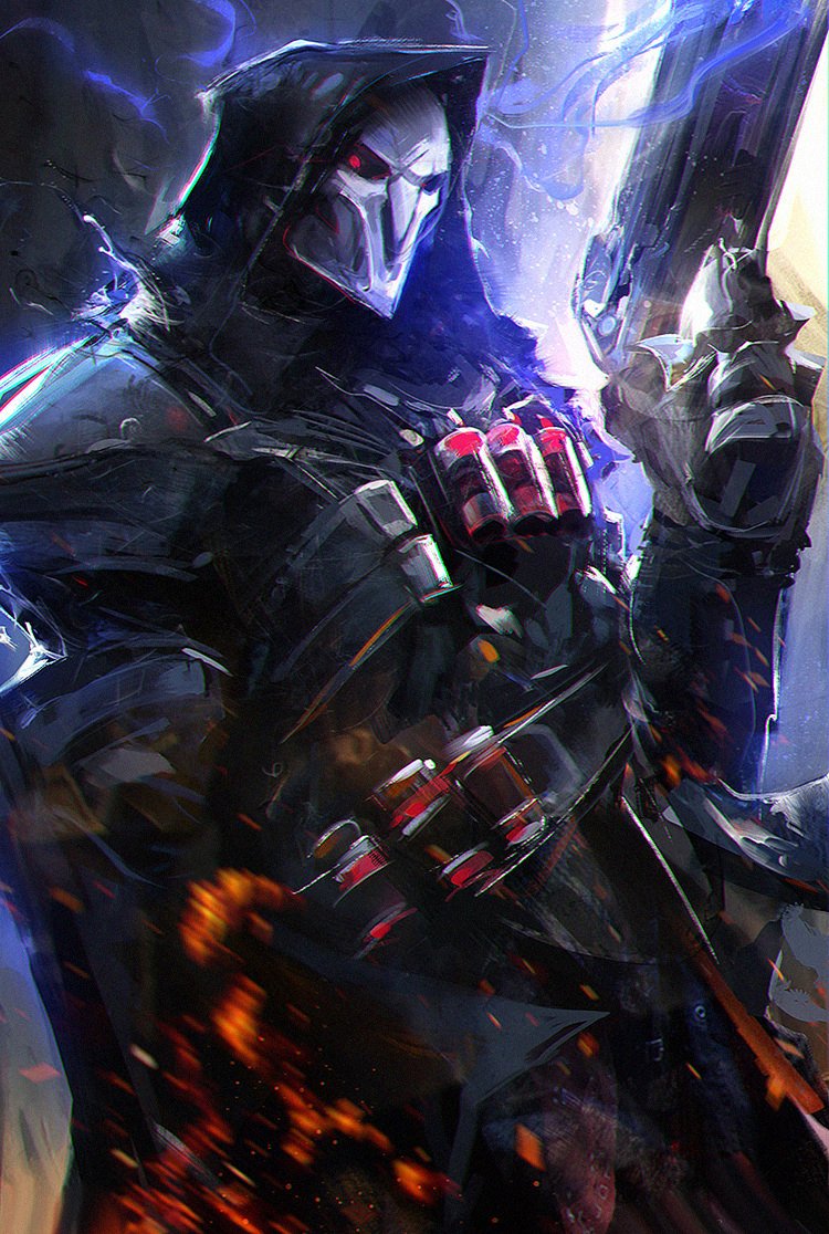 Rossdraws's tweet photo. Reaper 💀 https://t.co/g3sl0e4dAS