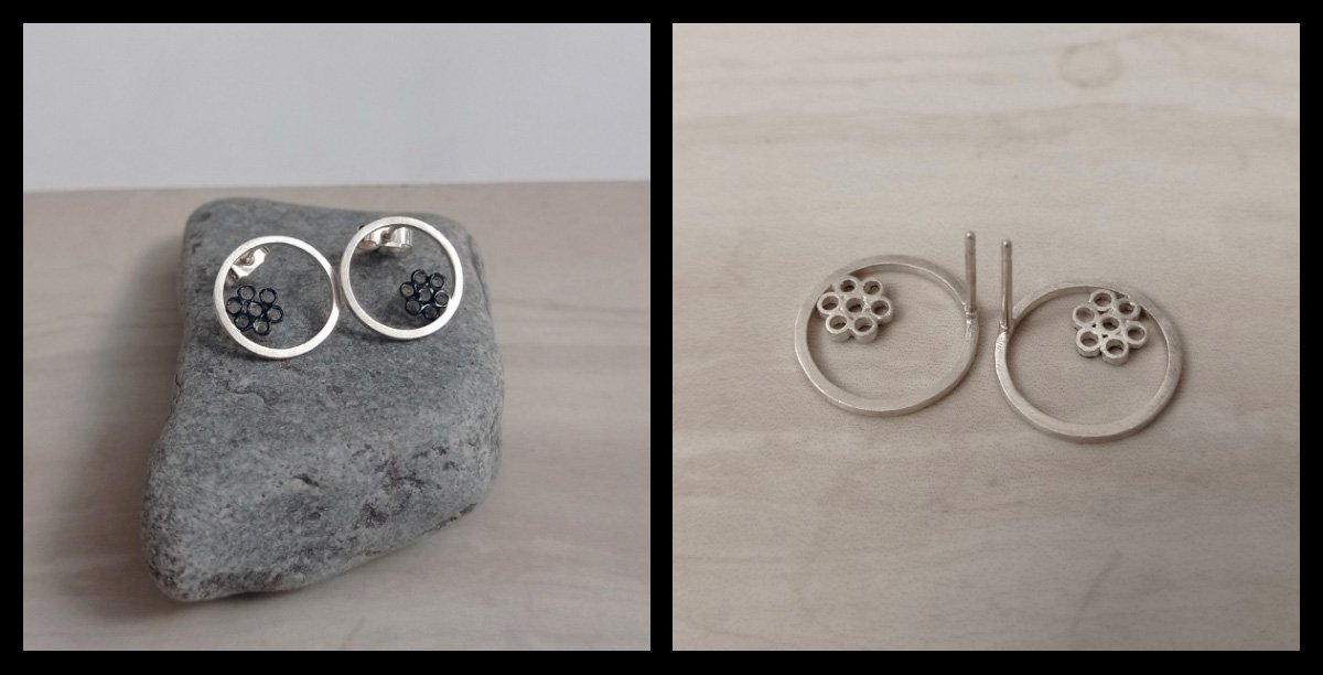 IGJewellery's tweet photo. Cute silver &amp; black flower earrings #HandmadeHour https://t.co/Gu8IlwQ3hj https://t.co/eP5FaOU0X0