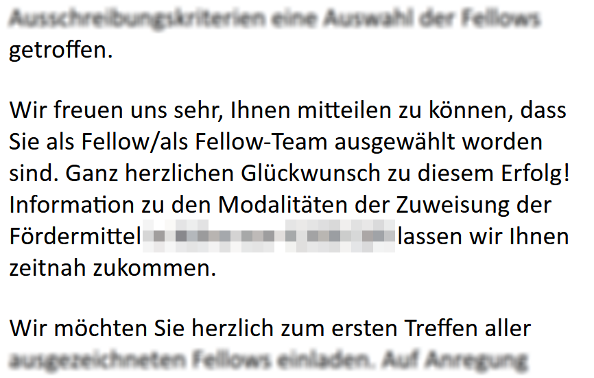 Über solche Nachrichten freut man sich doch immer sehr: