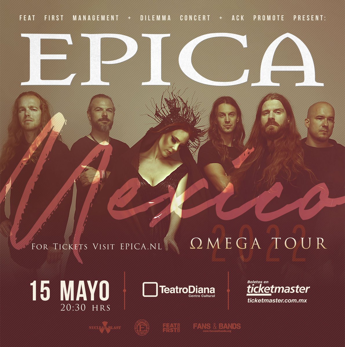 droidetv's tweet photo. Quedan pocos días para la visita de @Epica a #Guadalajara para celebrar el #OmegaTour en el @teatrodiana este 15 de mayo
Compra tus boletos aquí: https://t.co/nntIz3sP6l 🎟
Checa nuestra entrevista con la banda aquí: https://t.co/Zprm7UPWAi https://t.co/hCDSuKTpj5