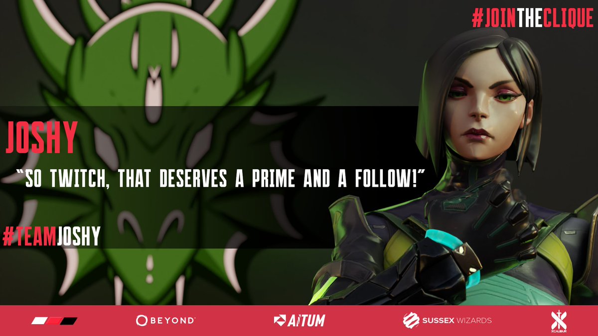 CLQGG's tweet photo. Captain Quotes!
@JoshyHou
"So Twitch, that deserves a prime and a follow!"
10 days to go!
#JoinTheClique #CaptainQuotes #TeamJoshy https://t.co/VtZFj1dKGU