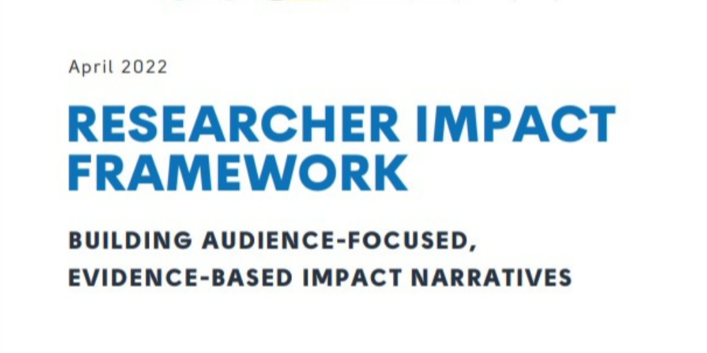 DORAssessment's tweet photo. 🚨🆕Giovanna Lima &amp; @BowmanMatson's Researcher Impact Framework is a how-to guide for recognizing the activities of scholarly life that showcase a researcher’s broad spectrum of impacts with evidence-based narratives that are audience-specific. Read👇
https://t.co/t2V9ln6ewS https://t.co/mmOFCTmtuZ