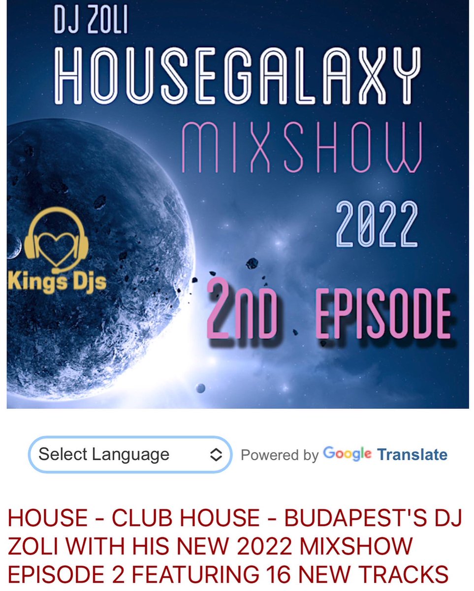 BigSwedeStudios's tweet photo. Thanx to DJ Zoli in Budapest for spinning my track Space Dancing on his House Galaxy Radio Mix Show. Show is played on many club radio channels. #kingsofspins #bigswede #djzoli #mixshow #spacedancing #housemusic #airplay #edm #clubradio #bigswedestudios
https://t.co/2FGYm6MBGp https://t.co/lvUbkxYhRg