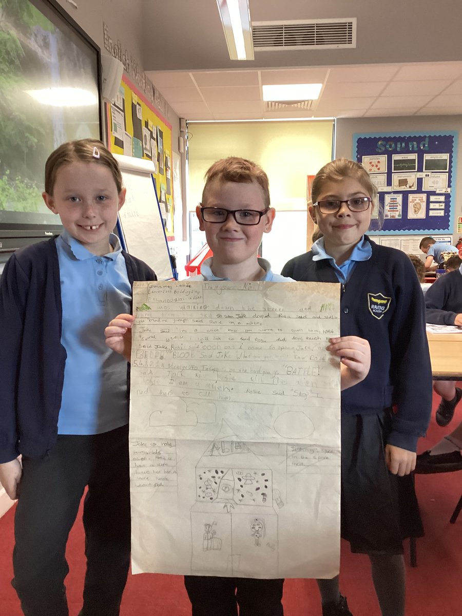 MissSmithRAV's tweet photo. We loved drafting science fiction stories today in English!  Every group worked so hard on their character and setting descriptions. Well Done! ✨ https://t.co/kJIkpq1xnz
