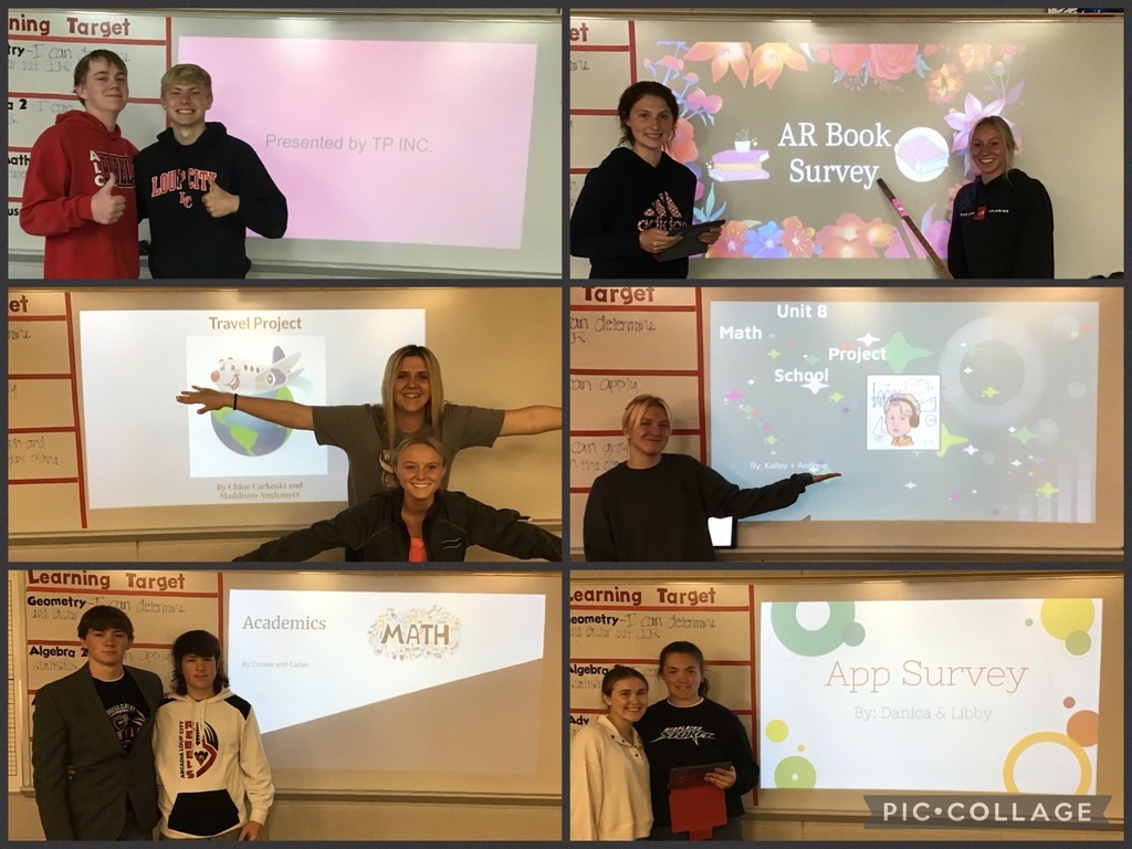 LoupCityPS's tweet photo. Mrs. Brandt's Algebra 2 Students surveyed Loup City Public Schools students about various topics for the Statistics Unit! Topics included: Travel, AR Data, Phone Apps, Social Media Data, Academics and School Data. https://t.co/RnaxsEX0W7