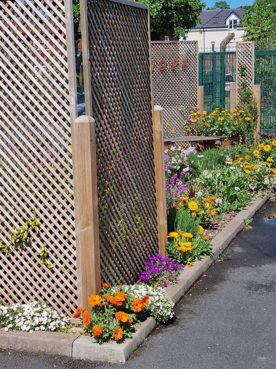 FletchHort's tweet photo. Lovely to get some update photos of this Garden of Hope at @YCA looking bright and beautiful in the sunshine. In its second year now, it’s full of lots of colour and scent, and being enjoyed by the local community! 🥰🤩🌸💚🌱 https://t.co/kwyIZBseCK
