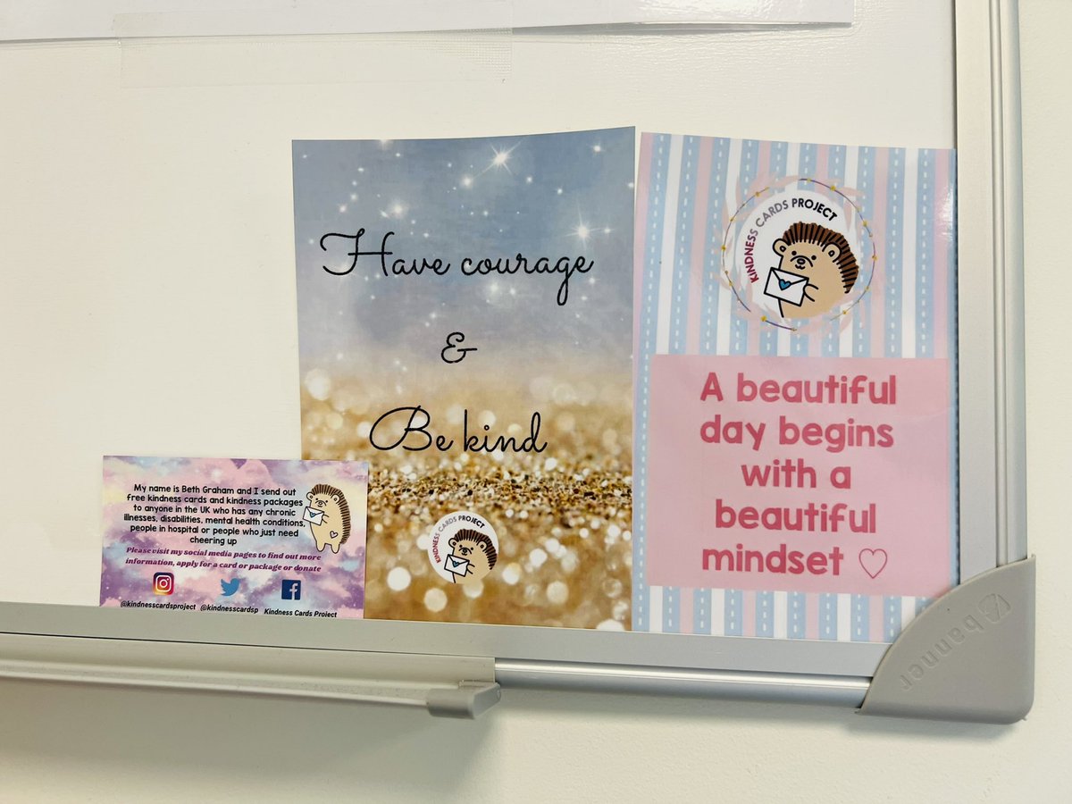 kindnesscardsp's tweet photo. Went for my appointment
with the district nurses today
and saw these displayed on
the wall that I gave to the
nurse last week 🥺❤️ #kindnesscardsproject https://t.co/XHlv7WvoFa