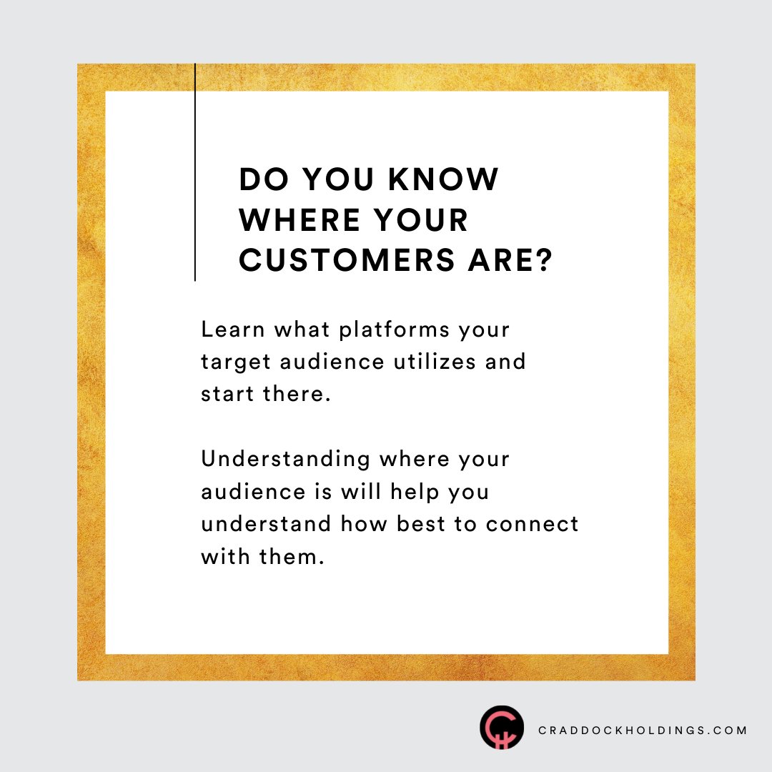 Craddock_Hldgs's tweet photo. At Craddock Holdings, we help businesses grow through clear an impactful marketing strategies that drive results.  #marketingtip #socialmedia #performancemarketing #craddockholdings https://t.co/jU0eL3whIK