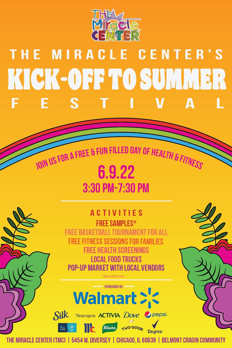 TMC_Chicago's tweet photo. Check it out! Chicago #BelmontCragin, we’re excited to host you!!! Mark your calendar’s— it’s #TMCKickOffToSummer presented by @Walmart happening 6/9/22 3:30-7:30pm! ☀️ #TMC https://t.co/dy1JWtY8wD