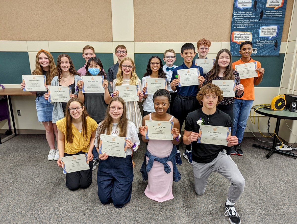 MPS_Beadle's tweet photo. Congratulations to our 8th Grade Rotary Honor Roll students! #Proud2bMPS https://t.co/2atJ41RFS8
