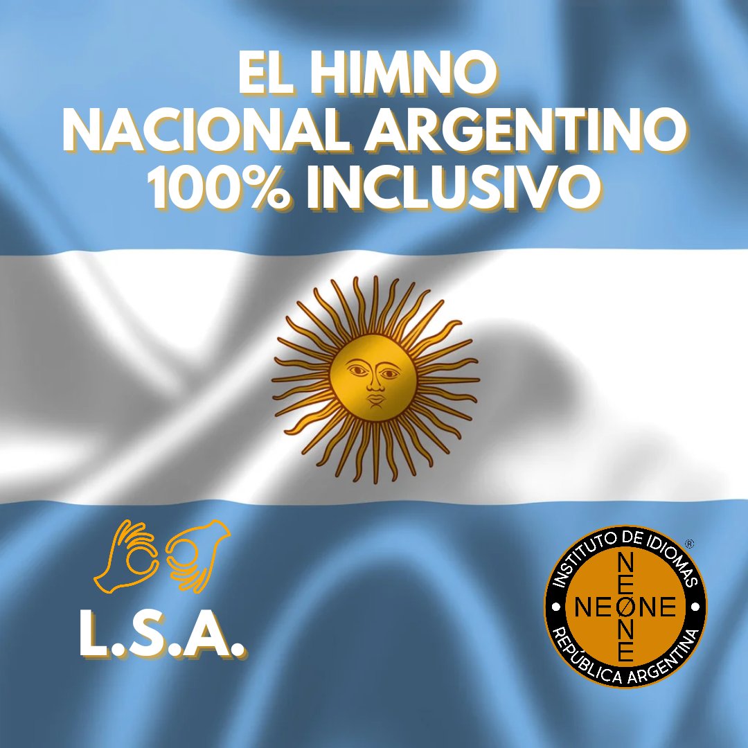 INSTITUTONEONE's tweet photo. 👉 Te compartimos esta hermosa versión que hicimos del Himno Nacional Argentino en Lengua de señas. Podés disfrutarlo en este link!
https://t.co/Z3bmpFZNdD https://t.co/CfPm2VnIgQ
