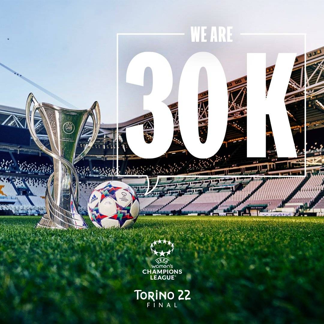 3️⃣0️⃣.0️⃣0️⃣0️⃣ Tickets are sold out for the Champions League Final in Turín!  🔥