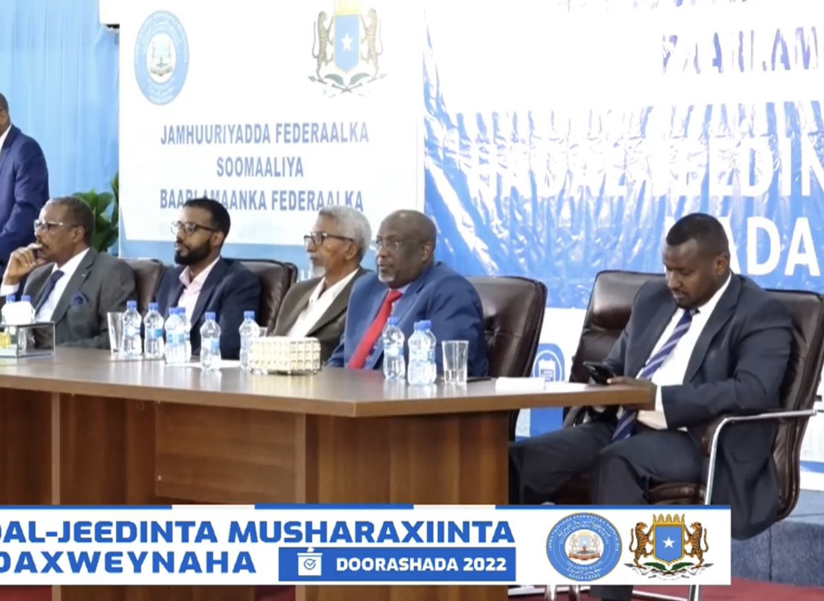 AliShacbaan's tweet photo. Today I, along with the leadership of both Houses of Parliament, attended the first day of speeches by #Somalia's presidential candidates. Such vital events are critical for Somalia's democracy in accommodating diverse opinions &amp; choices for our nation's development and progress. https://t.co/qc2oCGMbp5