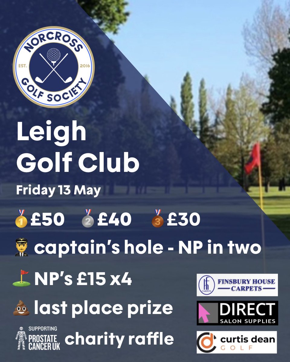 GolfNorcross's tweet photo. Prizes for our third meeting of the season at @leighgolfclub 🏆⛳️💷

Thanks to our sponsors 🤝
@finsburyhouse 
@DirectSalons 
@CurtisDeanPGA https://t.co/2eB0Dqnw8K