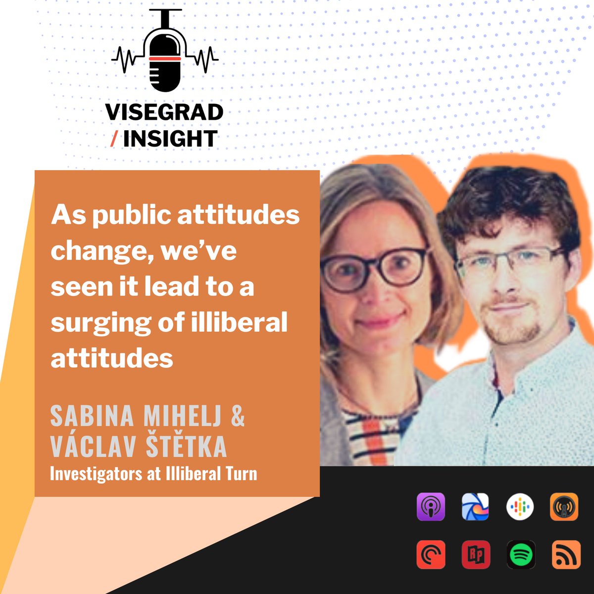 Visegrad Insight (@visegradinsight) on Twitter photo Visegrad Media Consumption and its Illiberal Turn
visegradinsight.eu/podcast/
This week <a href="/VStetka/">Vaclav Stetka 🇺🇦</a> & <a href="/SMihelj/">Sabina Mihelj</a> discuss the illiberal turn in CEE and the role media plays at a key point in time when the region is undergoing changes given populism, illiberalism and democratic backsliding. Visegrad Media Consumption and its Illiberal Turn
visegradinsight.eu/podcast/
This week <a href="/VStetka/">Vaclav Stetka 🇺🇦</a> & <a href="/SMihelj/">Sabina Mihelj</a> discuss the illiberal turn in CEE and the role media plays at a key point in time when the region is undergoing changes given populism, illiberalism and democratic backsliding.