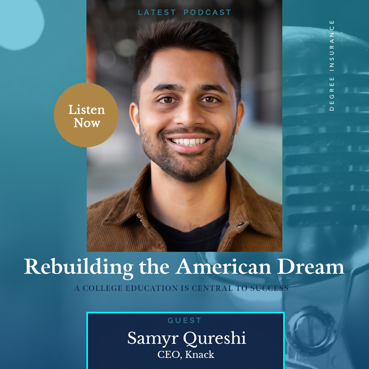 Today on Rebuilding the American Dream, @samyricle joins us to share more about <a href="/JoinKnack/">Knack</a> and their thoughtful approach to engaging with the post-traditional students.

Listen now to this episode at americandream.fm!

#rebuildingtheamericandream #podcast #highereducation