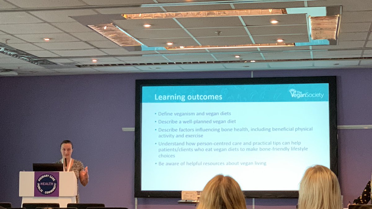 NusratkRD's tweet photo. @herbiheather talking at the #primarycareshow on how to help #vegans look after their bones 

😀😀 https://t.co/z2QW4JDxYD