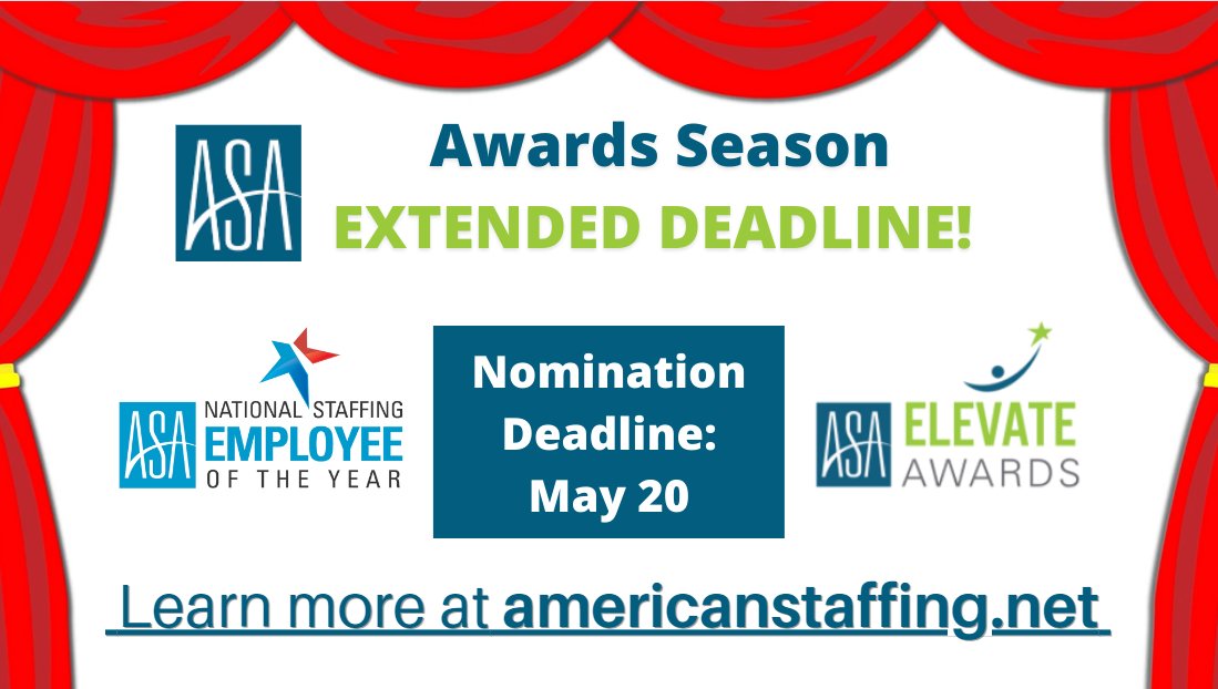 American Staffing Association on Twitter "DEADLINE EXTENDED Know an