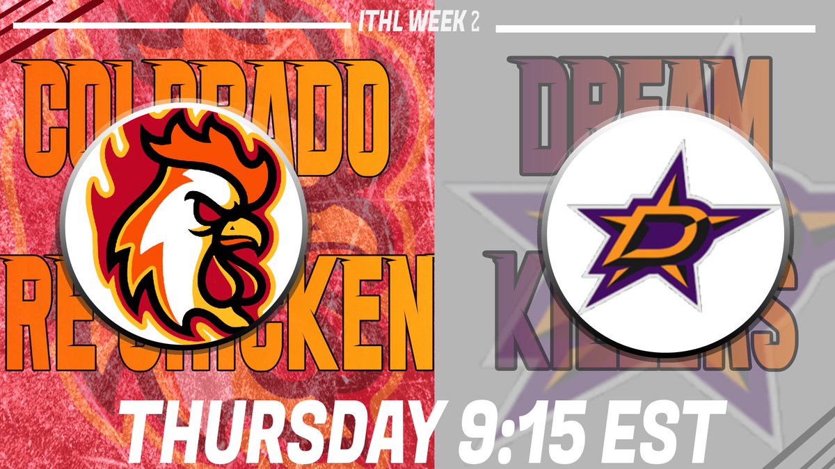 Back to back <a href="/IceTiltHL/">ITHL</a> game days for your Fire Chickens this week!! 

Tonight we will be taking on Mystery America and tomorrow we will be matched up against the Dream Killers. 

Puck drops at 9:15 EST both nights! 
📺: twitch.tv/sumwhitedude145

#gofirechickensgo🔥🐔