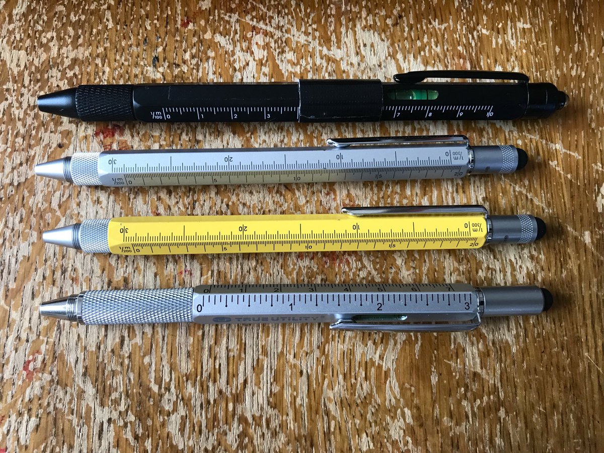 sceptreliquids's tweet photo. I really enjoy using my Multi-Tool Pens. Lots of uses and always come in handy. Screw driver, Level, stylus, ruler, flashlight. 

They do well for writing too!✍️ #ToolPen #TrueUtility #MonteVerde #Writing #Pens #Tools https://t.co/XarFcX0riX