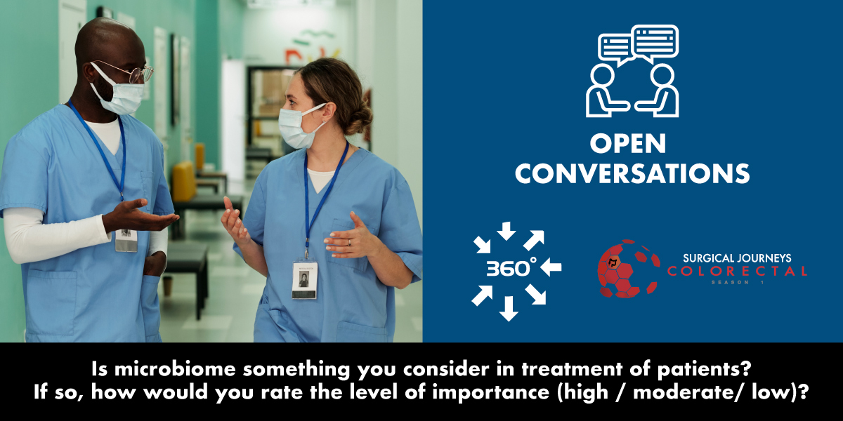 AISChannel's tweet image. Is microbiome something you consider in treatment of patients? If so, how would you rate the level of importance?

Enter the #OpenConversation section of #Colorectal360 and join discussions with experts from all over the world!

Why not start now?
aischannel.com/forum/microbio…