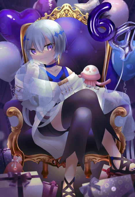 誕生日おめでとう～ 大好きだ  #絵bosi #烏星の誕生日 