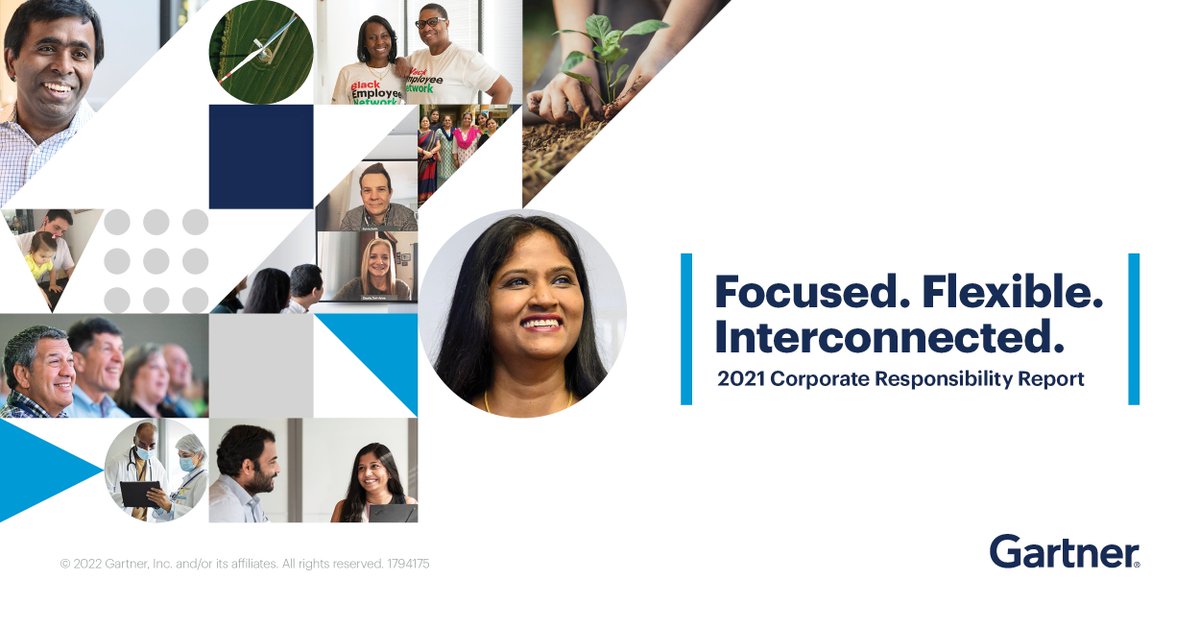 Today, we published our third annual Corporate Responsibility Report to provide insight into our ongoing efforts to contribute to a more sustainable world.

Read the full report here: gtnr.it/3FyDJTe #CSR #Sustainability #LifeAtGartner #ESG #GartnerGives