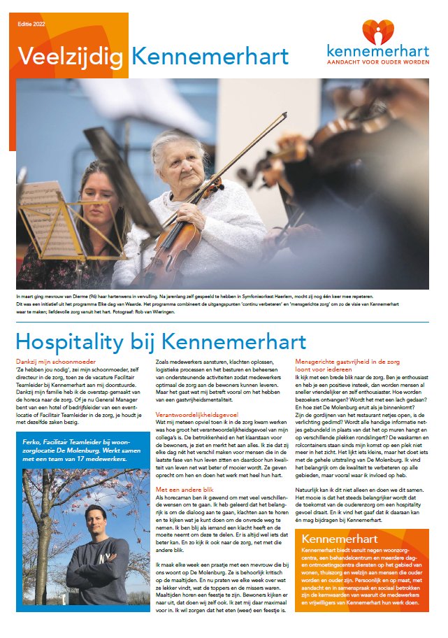 Deze week is de 6e editie van de Kennemerhartkrant verschenen. Met dit jaar als thema Veelzijdig Kennemerhart. Een krant vol mooie verhalen over cliënten, medewerkers, vrijwilligers en de diensten van Kennemerhart. Lees 'm hier digitaal: kennemerhart.nl/nieuws/zesde-u…