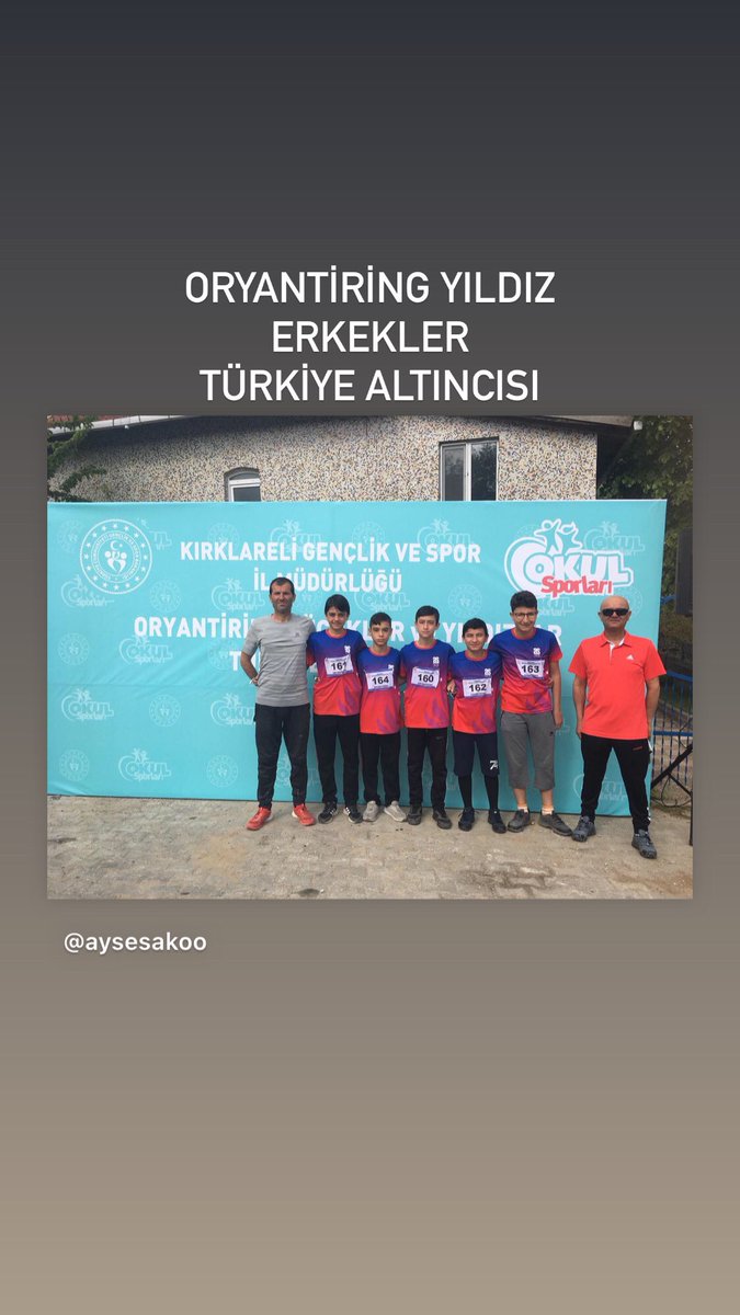 Okul Sporları Oryantiring Türkiye Şampiyonası’nda Yıldız Erkek takımımız TÜRKİYE 6.sı olmuştur. Emeği geçen Öğretmenlerimizi ve Öğrencilerimizi tebrik ediyoruz. <a href="/BurdurilMEM/">Burdur İl Milli Eğitim Müdürlüğü</a> <a href="/bucakmem/">Bucak İlçe Milli Eğitim Müdürlüğü</a> #okulsporları #oryantiring