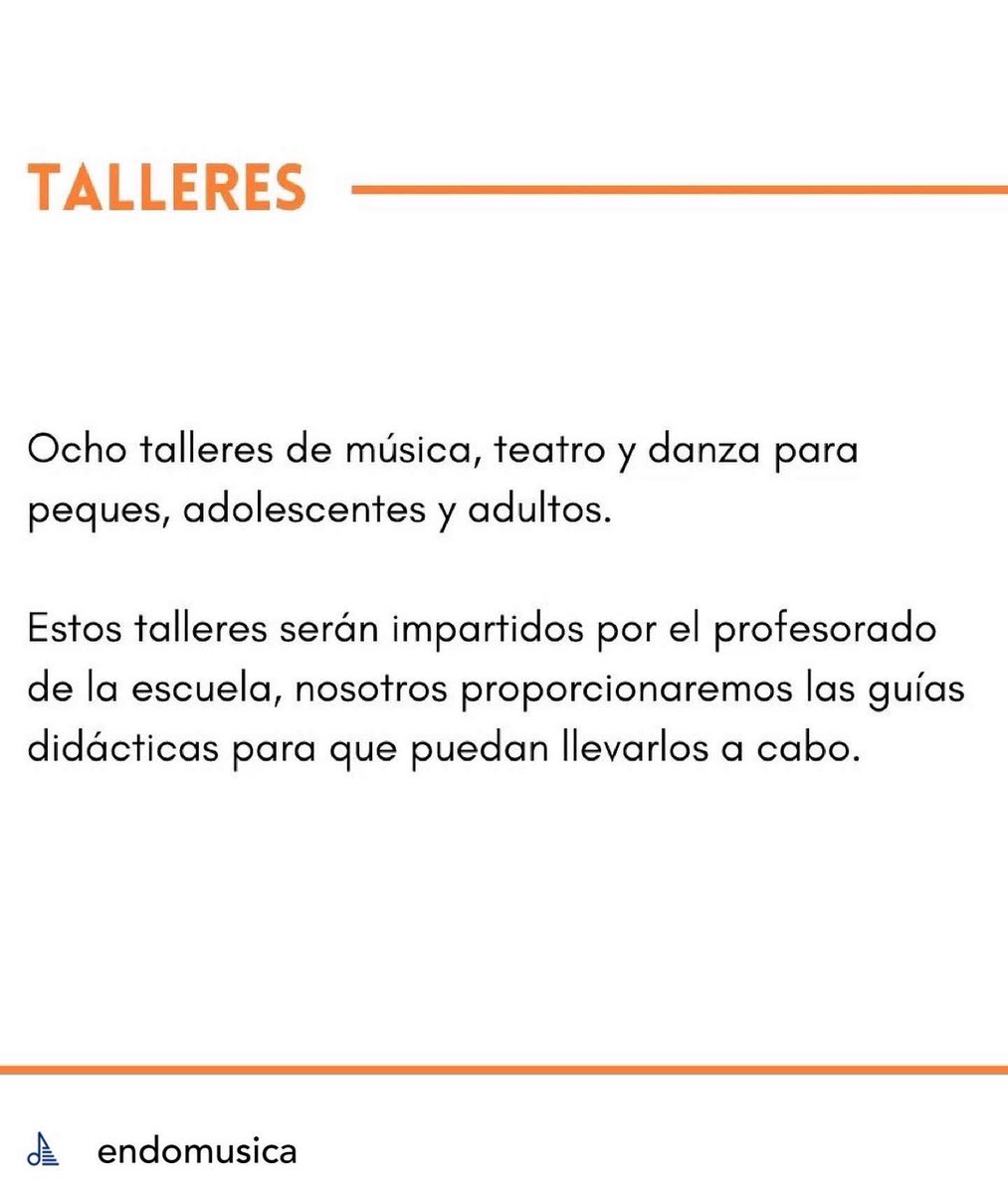 endomusica's tweet photo. Apúntate a nuestra #SemanaArtistica y participa de nuestros talleres y charlas divulgativas. Tienes toda la info en https://t.co/lLVCrQtsZV
Te esperamos!!! https://t.co/piKrVB6MSf