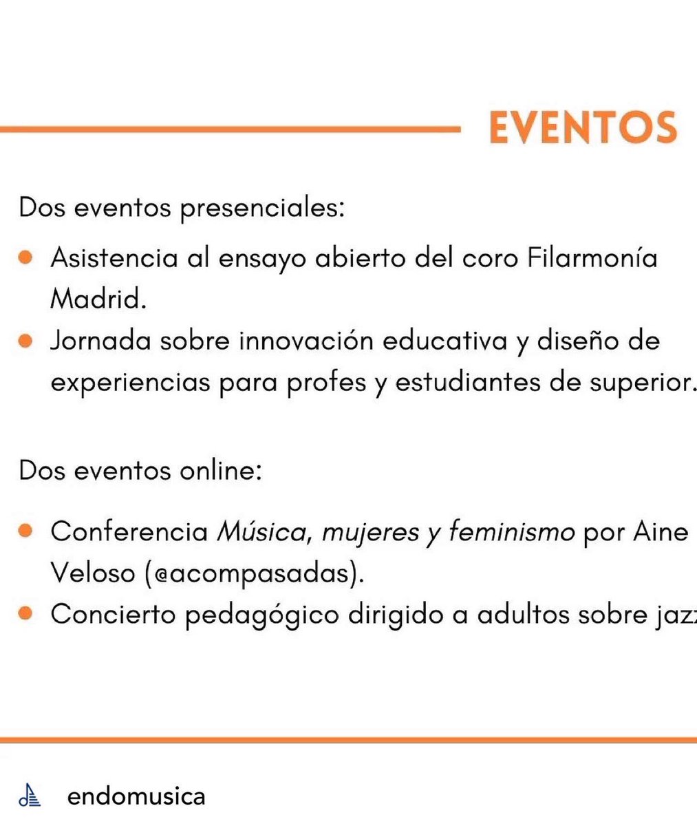 endomusica's tweet photo. Apúntate a nuestra #SemanaArtistica y participa de nuestros talleres y charlas divulgativas. Tienes toda la info en https://t.co/lLVCrQtsZV
Te esperamos!!! https://t.co/piKrVB6MSf