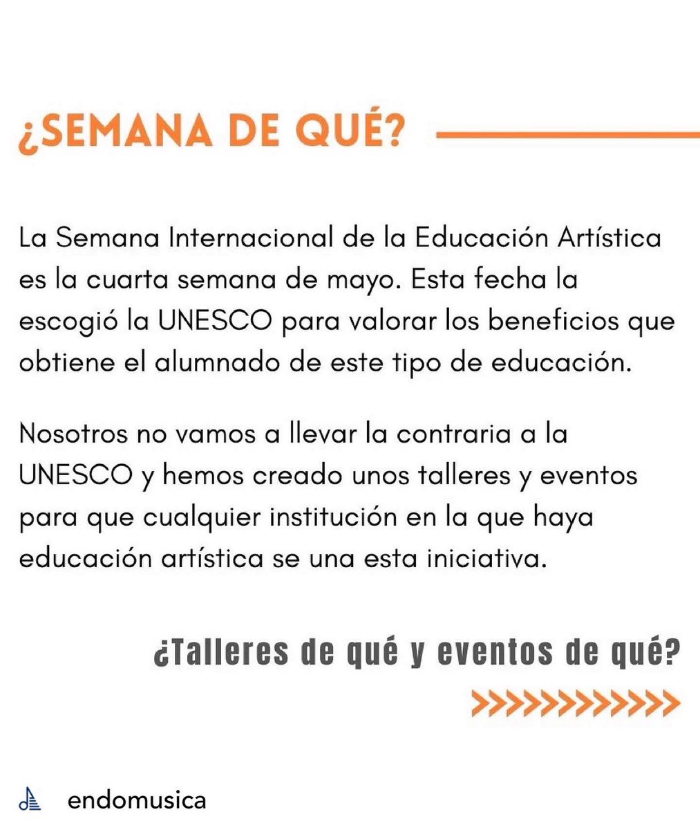endomusica's tweet photo. Apúntate a nuestra #SemanaArtistica y participa de nuestros talleres y charlas divulgativas. Tienes toda la info en https://t.co/lLVCrQtsZV
Te esperamos!!! https://t.co/piKrVB6MSf